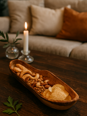 Olivenholz Snackschale | Rustikale Nussschale