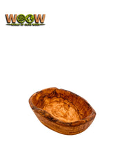 Mediterrane Schale - 12-14cm rustikale Schälchen aus Olivenholz