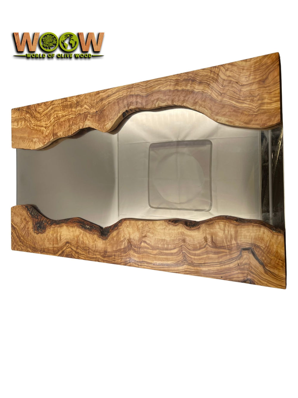 Spiegel der Natur - 70x40cm Spiegel aus Olivenholz